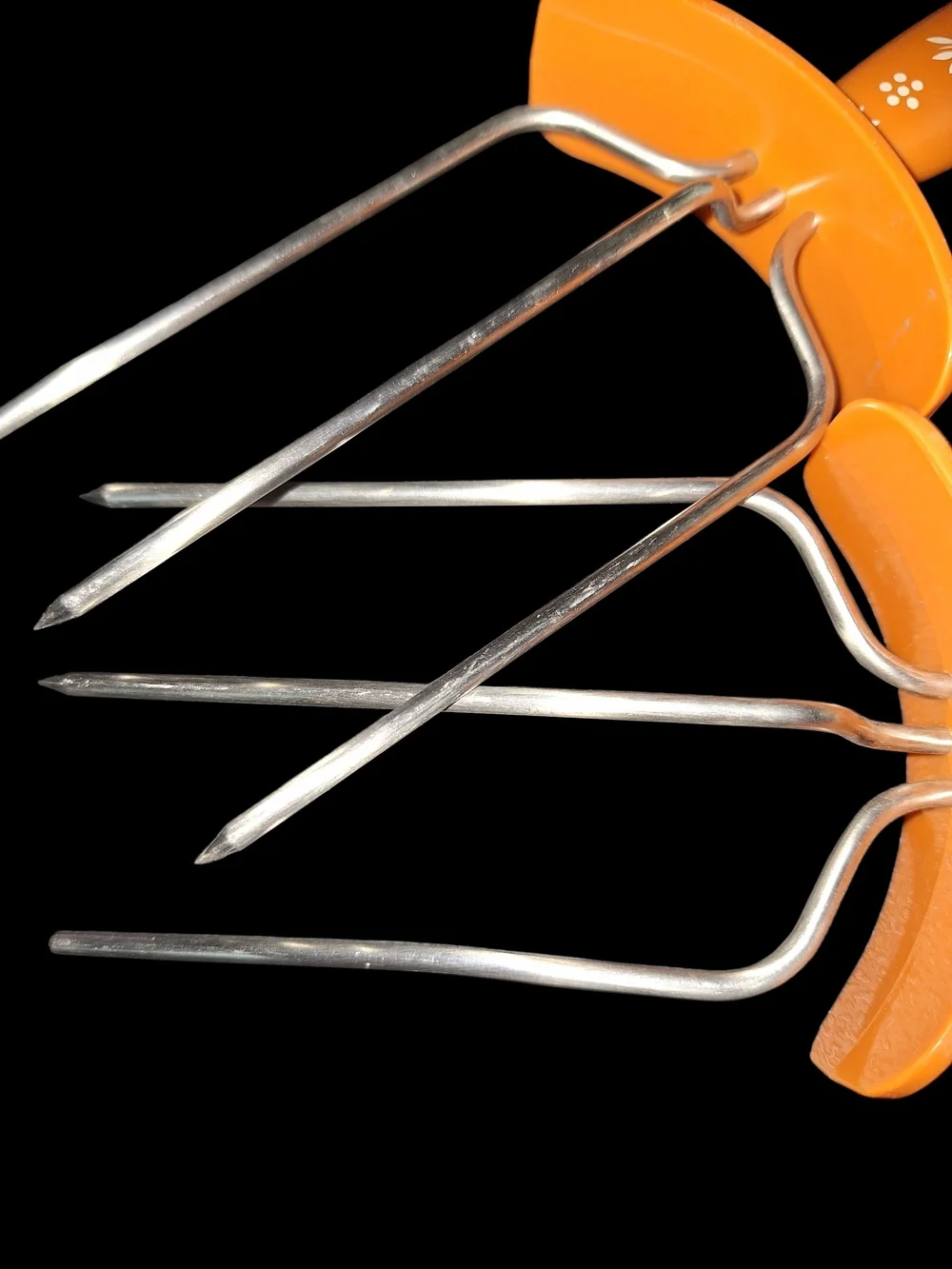 Orange Floral Hand Forks - Set of 2
